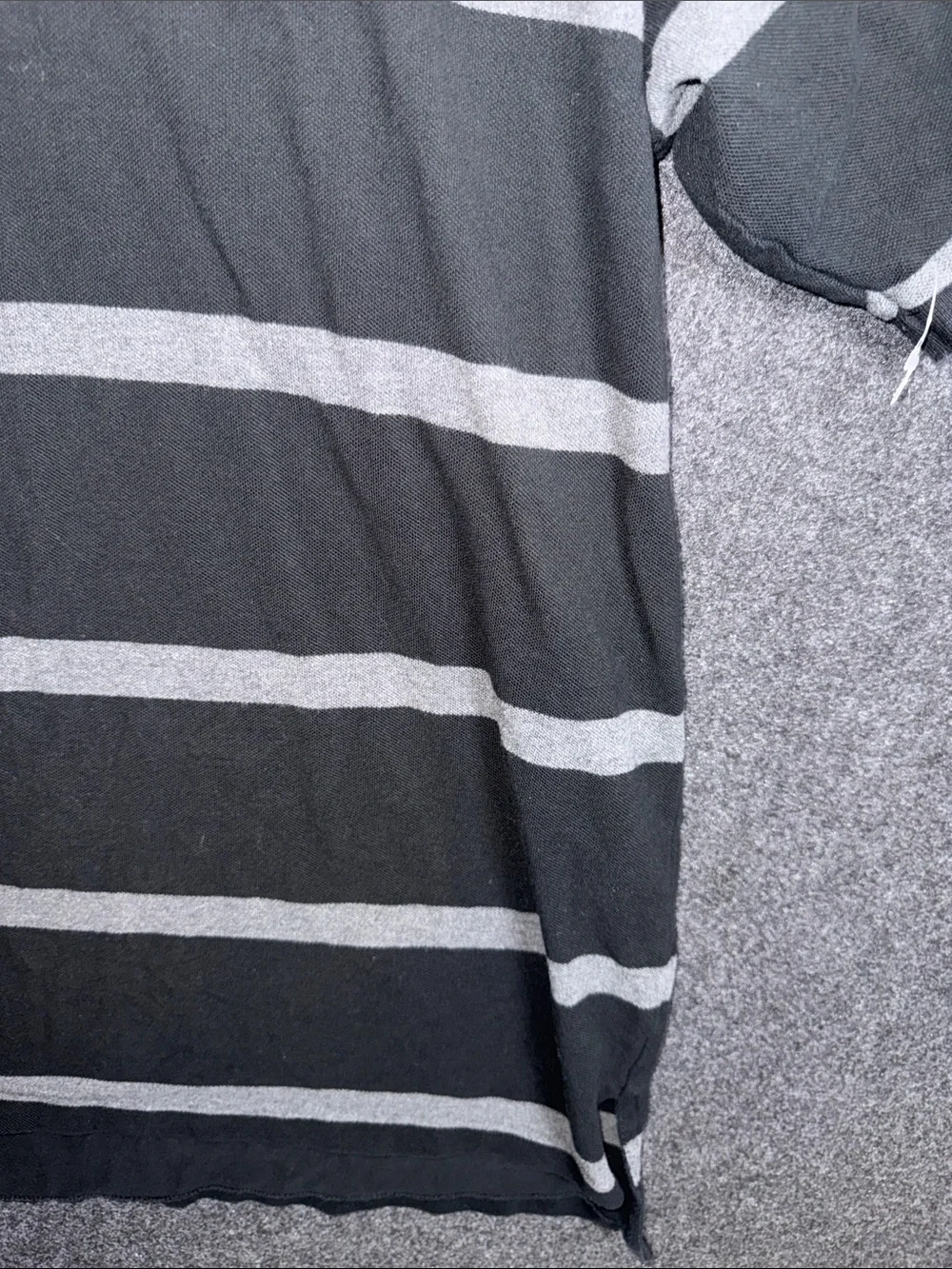 Polo by Ralph Lauren Black with Gray Stripes Men’s Polo Shirt
